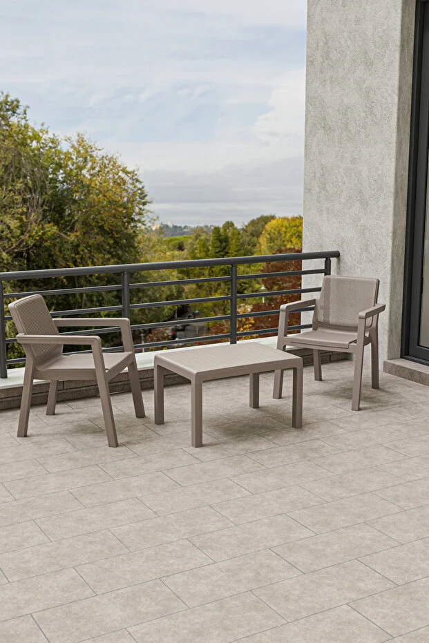 Prestij 1+1 Sehpa Mindersiz 2 Kişilik Bistro Set Bahçe Balkon Teras Takımı